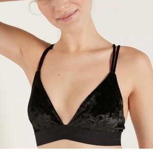 Pink Victoria's Secret Velvet Bralette Bra Size XXL Strappy Back